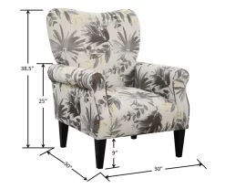 Willow River Lincoln Floral Accent Chair -Home Style Shop 810519969 4