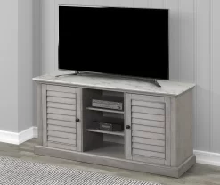 52" Faux Marble Shutter Door TV Stand -Home Style Shop 810524648 1
