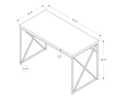 Monarch Metal Computer Desk -Home Style Shop 810527353 5