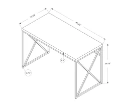 Monarch Metal Computer Desk -Home Style Shop 810527355 5