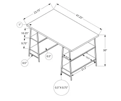 Monarch Metal 3 Tier Computer Desk -Home Style Shop 810527360 5