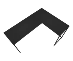 Black Metal L-Shaped Corner Desk -Home Style Shop 810527369 4