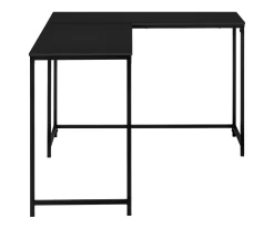 Black Metal L-Shaped Corner Desk -Home Style Shop 810527369 5