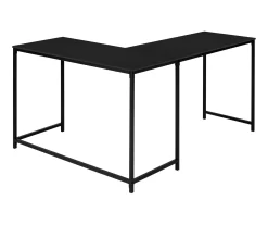 Black Metal L-Shaped Corner Desk -Home Style Shop 810527369 6