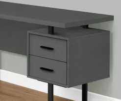 Black & Gray 3-Drawer L-Shaped Corner Desk -Home Style Shop 810527373 3