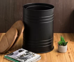 Farmhouse Barrel Storage Stools, 2-Pack -Home Style Shop 810528258 8