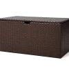 Brown 140-Gallon All-Weather Wicker Storage Deck Box