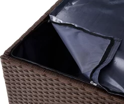 Brown 140-Gallon All-Weather Wicker Storage Deck Box -Home Style Shop 810530854 A0 7