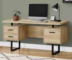 60" 3-Drawer Computer Desk -Home Style Shop 810533367 1 1