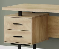 Natural Reclaimed Wood Look Reversible Computer Desk -Home Style Shop 810533367 4