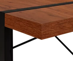 Cherry Wood Look Thick Panel Computer Desk -Home Style Shop 810533369 7
