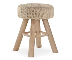 Wooden Leg Upholstered Ottoman