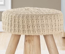 Wooden Leg Upholstered Ottoman -Home Style Shop 810533422 4