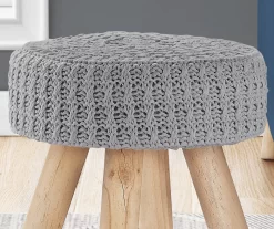 Wooden Leg Upholstered Ottoman -Home Style Shop 810533423 4