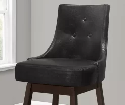 Button Tufted Faux Leather Swivel Bar Stools, 2-Pack -Home Style Shop 810533438 4