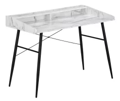 2-Cubby Computer Desk With Hutch -Home Style Shop 810533454 2