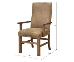 Rustic Pine & Dixie Almond Upholstered Dining Chairs, 2-Pack -Home Style Shop 810535744 2