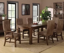 Rustic Pine & Dixie Almond Upholstered Dining Chairs, 2-Pack -Home Style Shop 810535744 6
