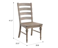 Sandstone Buff Ladderback Upholstered Dining Chairs, 2-Pack -Home Style Shop 810535746 2