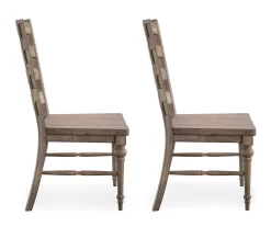 Sandstone Buff Ladderback Upholstered Dining Chairs, 2-Pack -Home Style Shop 810535746 4