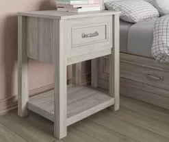 Sierra Ridge Levi Light Walnut Nightstand -Home Style Shop 810538118 2