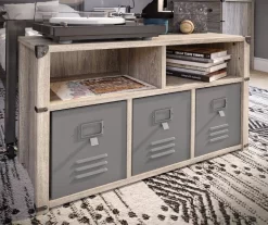 Nova Gray Oak Bedroom Storage Bench -Home Style Shop 810538200 3