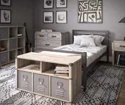Nova Gray Oak Bedroom Storage Bench -Home Style Shop 810538200 6