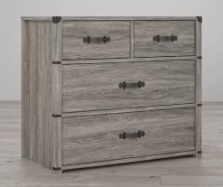 Nova Gray Oak 4-Drawer Storage Dresser -Home Style Shop 810538201 2