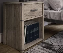 Nova Gray Oak Nightstand -Home Style Shop 810538202 3