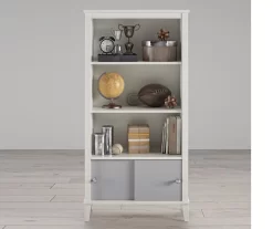 Monarch Hill Poppy Gray & White Bookcase -Home Style Shop 810538207 2
