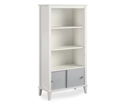 Monarch Hill Poppy Gray & White Bookcase