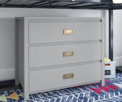 Monarch Hill Haven Dove Gray 3-Drawer Dresser -Home Style Shop 810538227 3