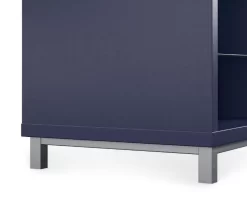 70" Intrepid Navy Deluxe Electric Fireplace Console -Home Style Shop 810538244 4