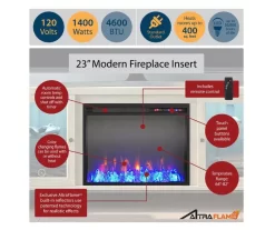 70" Intrepid Light Walnut Deluxe Electric Fireplace Console -Home Style Shop 810538245 4