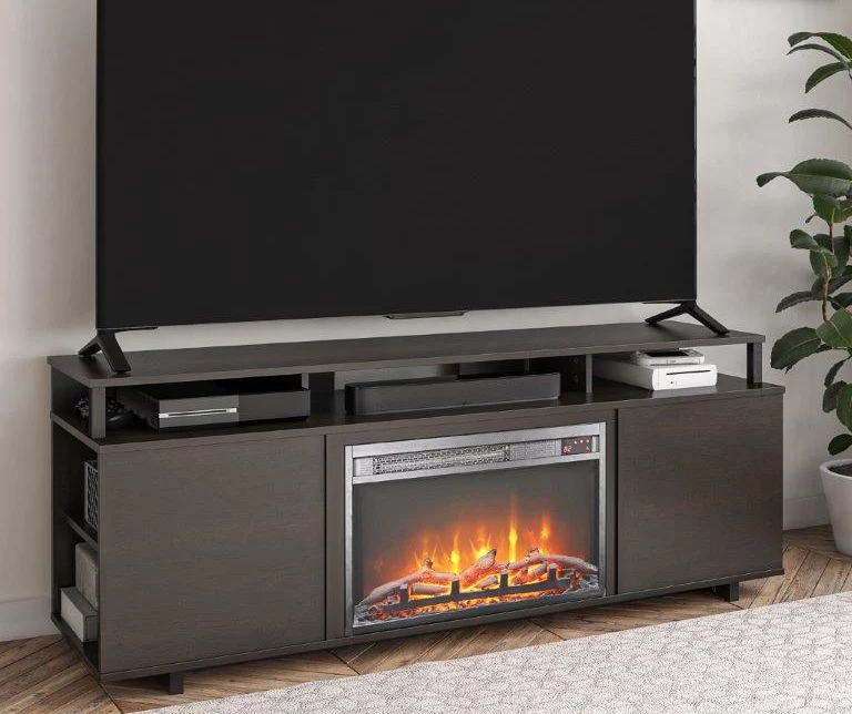 65" Himmel Espresso Electric Fireplace Console 2 65" Himmel Espresso Electric Fireplace Console - Image 2