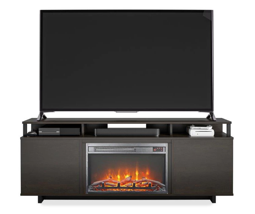 65" Himmel Espresso Electric Fireplace Console 1 65" Himmel Espresso Electric Fireplace Console