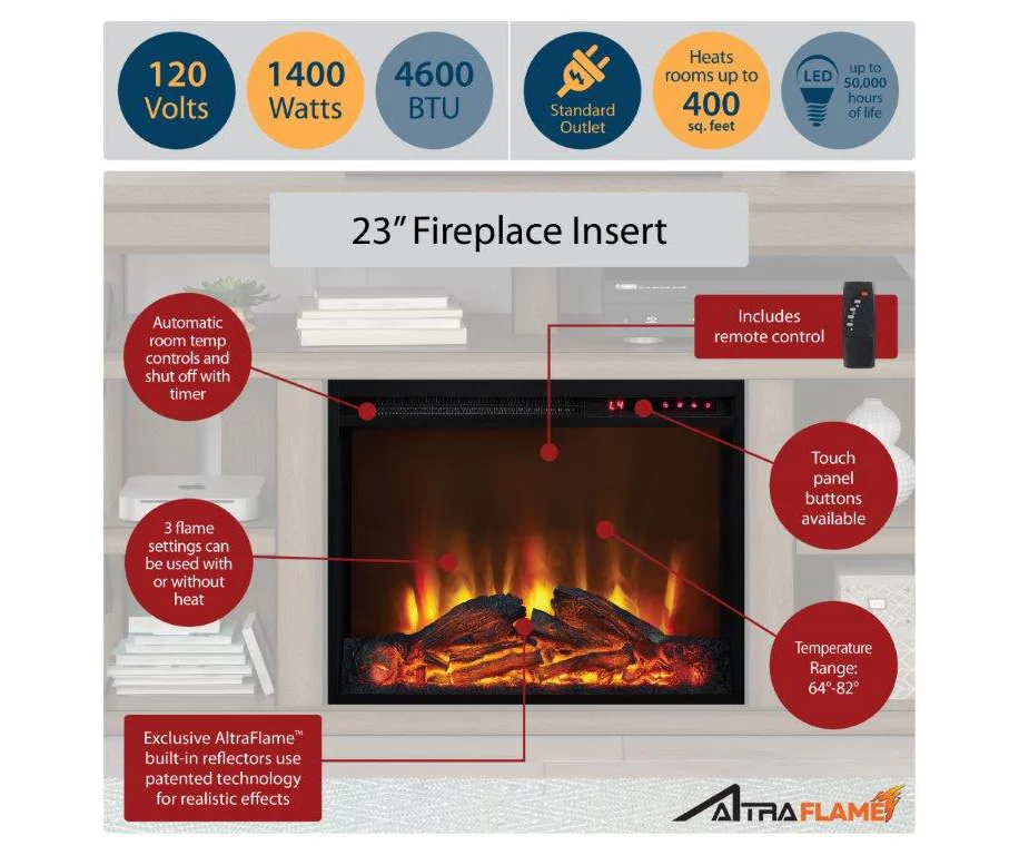 65" Himmel Espresso Electric Fireplace Console 5 65" Himmel Espresso Electric Fireplace Console - Image 5