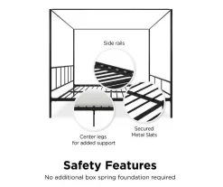 Novogratz Marion Canopy Bed -Home Style Shop 810538413 5