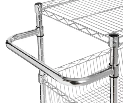 Chrome 3-Shelf Storage Cart -Home Style Shop 810539919 4