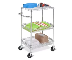 Chrome 3-Shelf Storage Cart -Home Style Shop 810539919 7