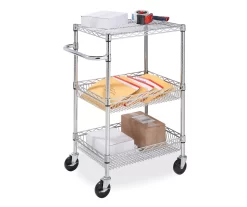 Chrome 3-Shelf Storage Cart -Home Style Shop 810539919 8