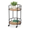 Rolling 2-Tier Side Table