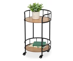 Rolling 2-Tier Side Table