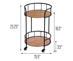 Rolling 2-Tier Side Table -Home Style Shop 810539921 5