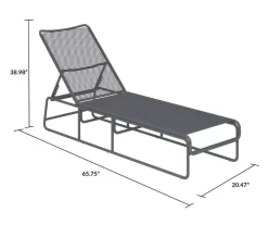 Nyla Charcoal Adjustable Wicker Chaise Patio Lounge -Home Style Shop 810541218 6