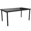 Lakewood Ranch Black Glass & Wicker Patio Dining Table