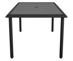 Lakewood Ranch Black Glass & Wicker Patio Dining Table -Home Style Shop 810541483 7