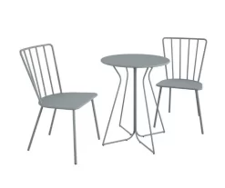 Heidi Light Gray 3-Piece Bistro Patio Furniture Set 12 Heidi Light Gray 3-Piece Bistro Patio Furniture Set -Home Style Shop 810541505 4