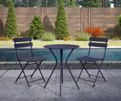 COSCO Outdoor Living Navy 3-Piece Folding Patio Seating Set