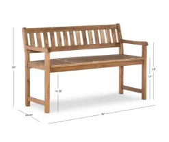 Flint Acorn Wood Patio Bench -Home Style Shop 810541695 A8